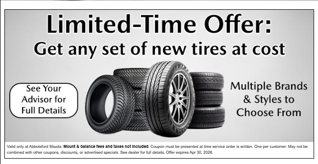 Limited Time Offer – New Tires