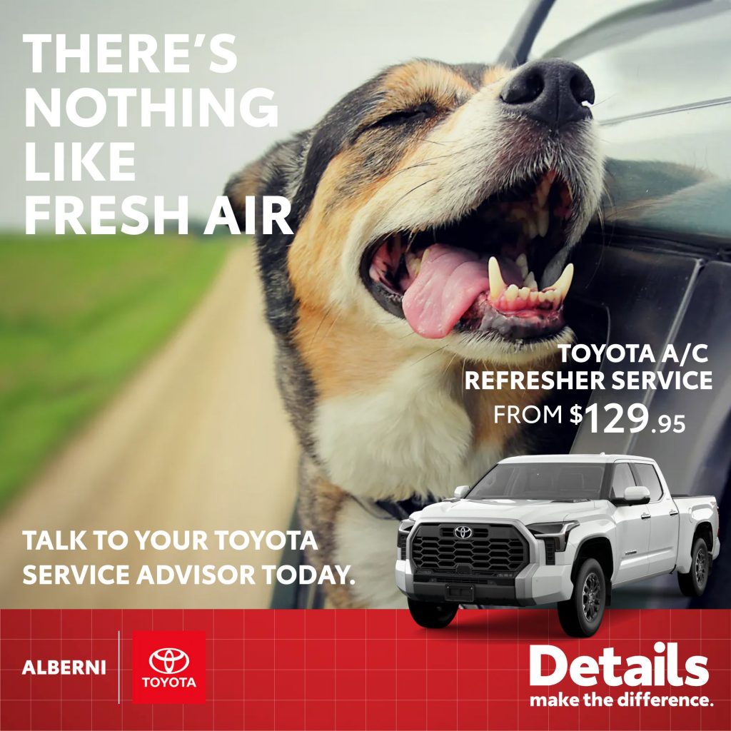8 Square Service AC Refresher Alberni Toyota