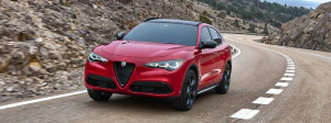 Red 2025 Alfa Romeo Stelvio On The Road