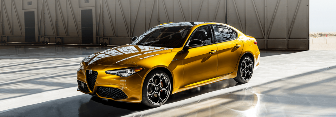 2023 Alfa Romeo Giulia parked in a warehouse