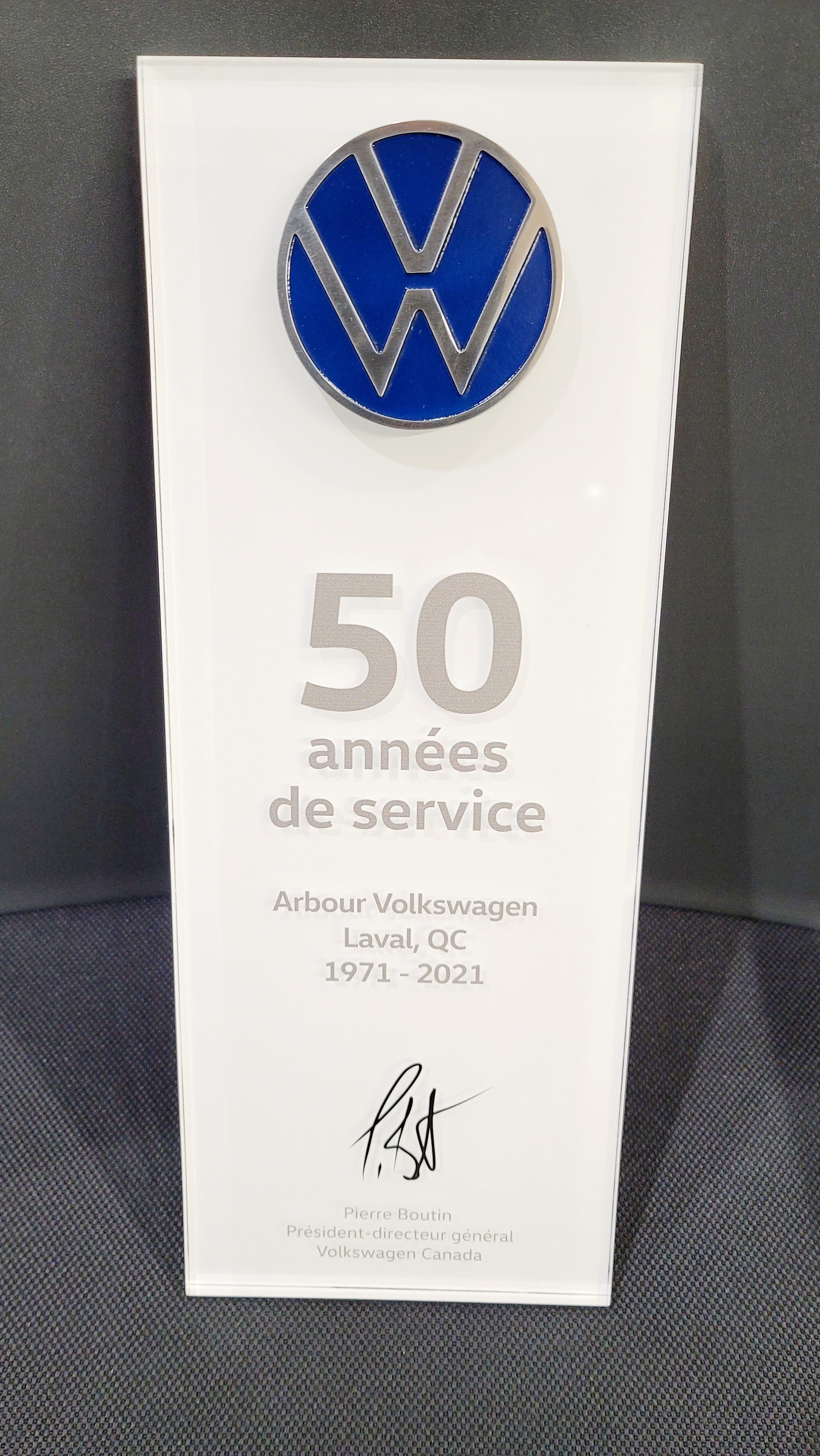 Photo plaque 50 ans