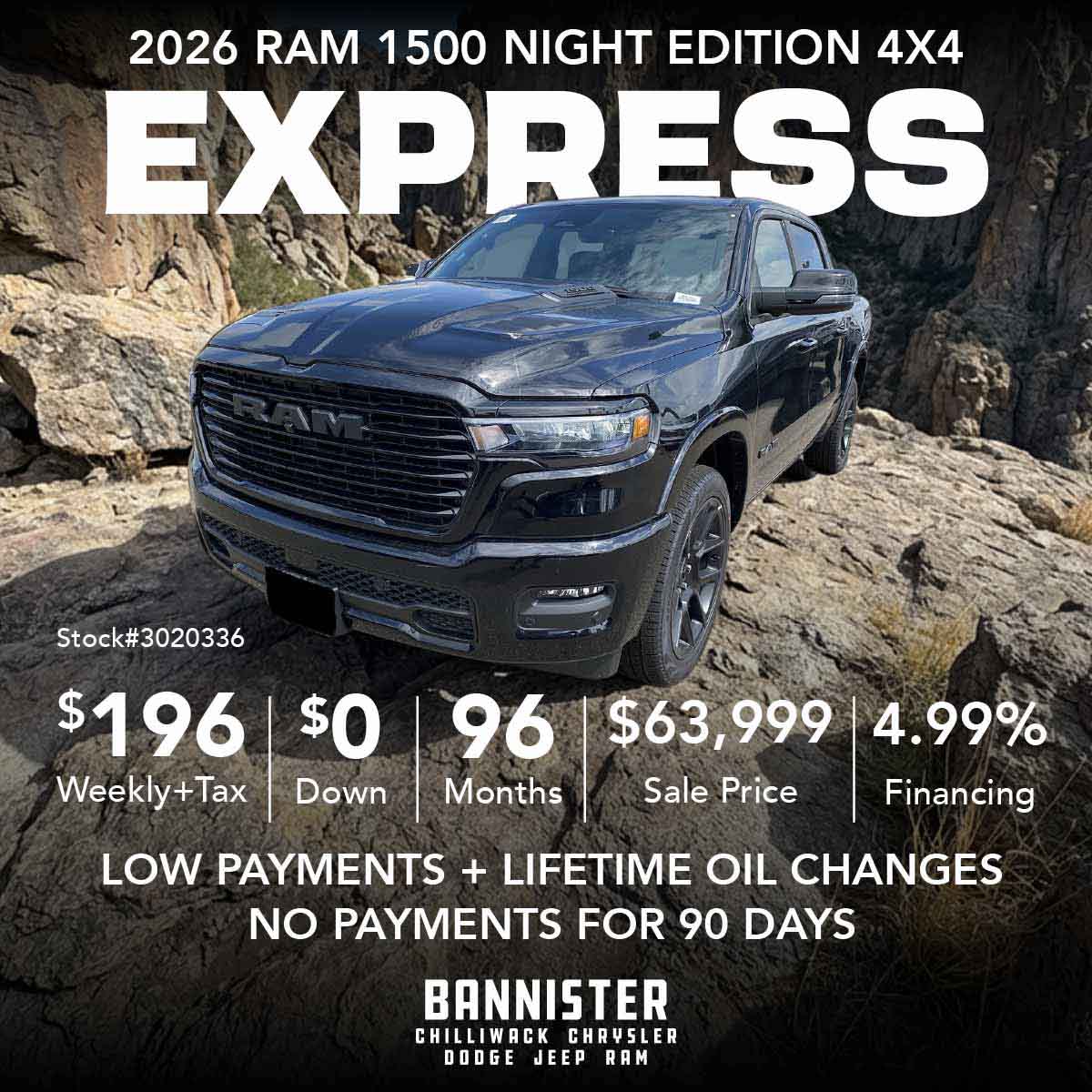 2026 Ram 1500 Night Edition 4X4 Express