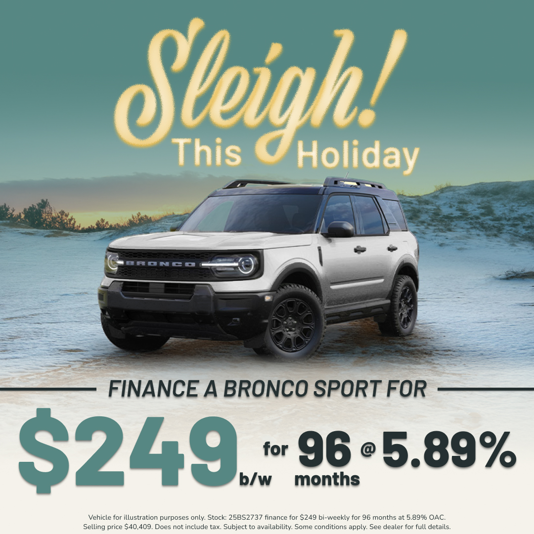 Sleigh, with a Bronco Sport this Holiday season Sleigh, with a Bronco Sport this Holiday season