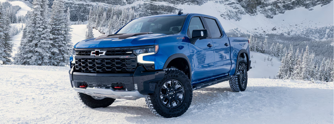2024 Silverado 1500 on a winter terrain