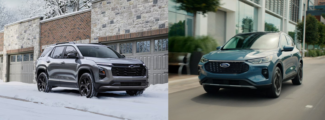2026 Chevrolet Equinox and 2026 Ford Escape next to each other