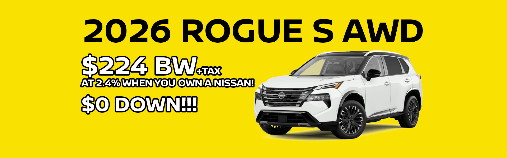Rogue S AWD Deal!