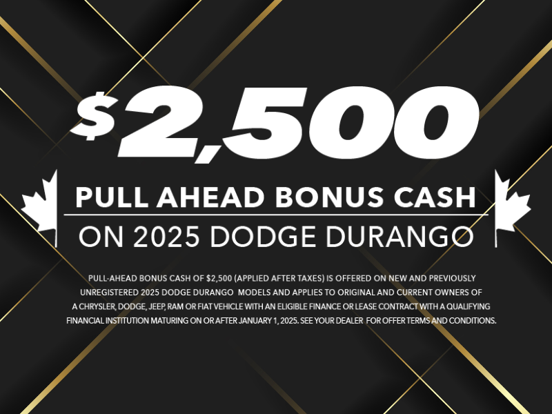 Bonus Cash on 2025 Dodge Durango