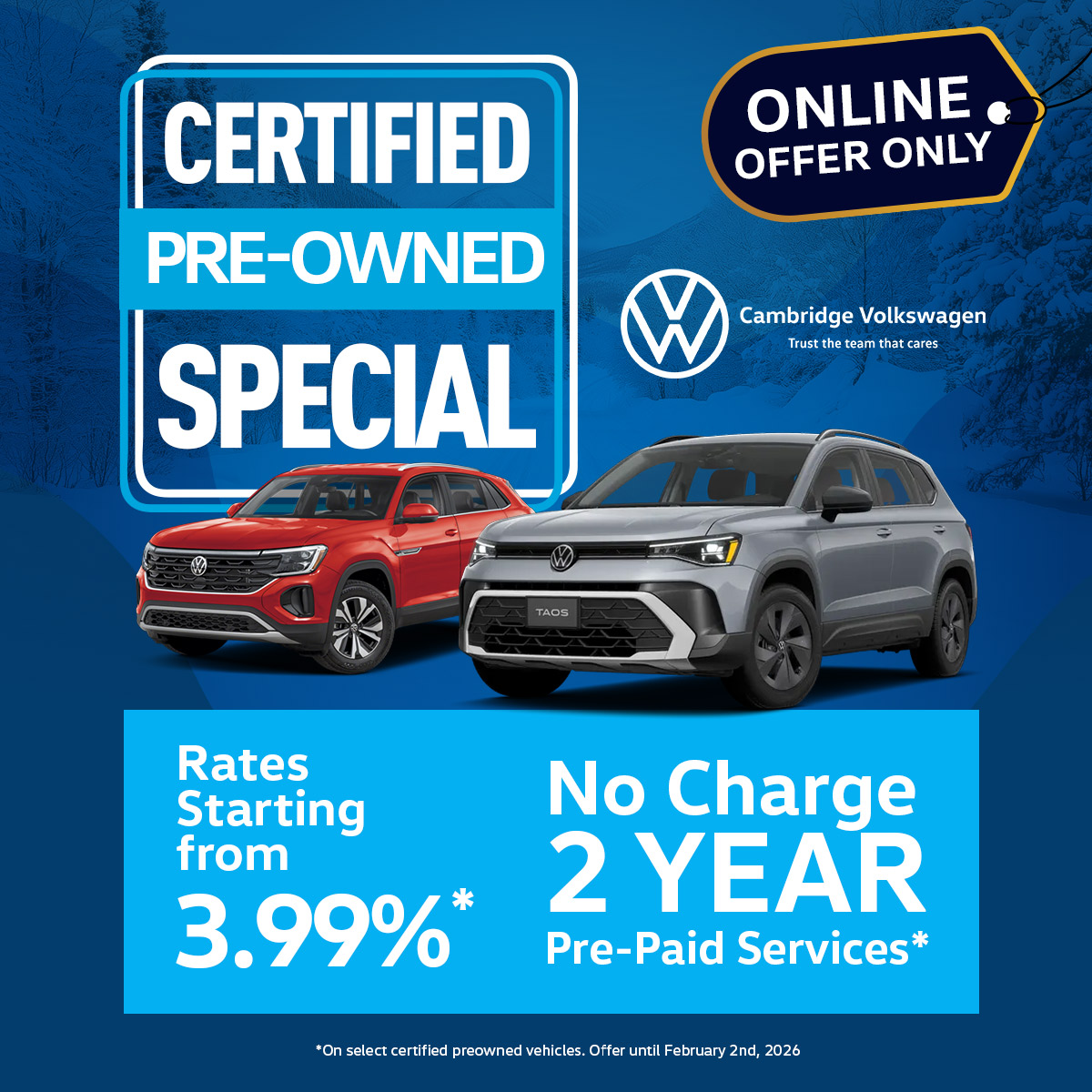 Certified Pre-Owned VW Specials