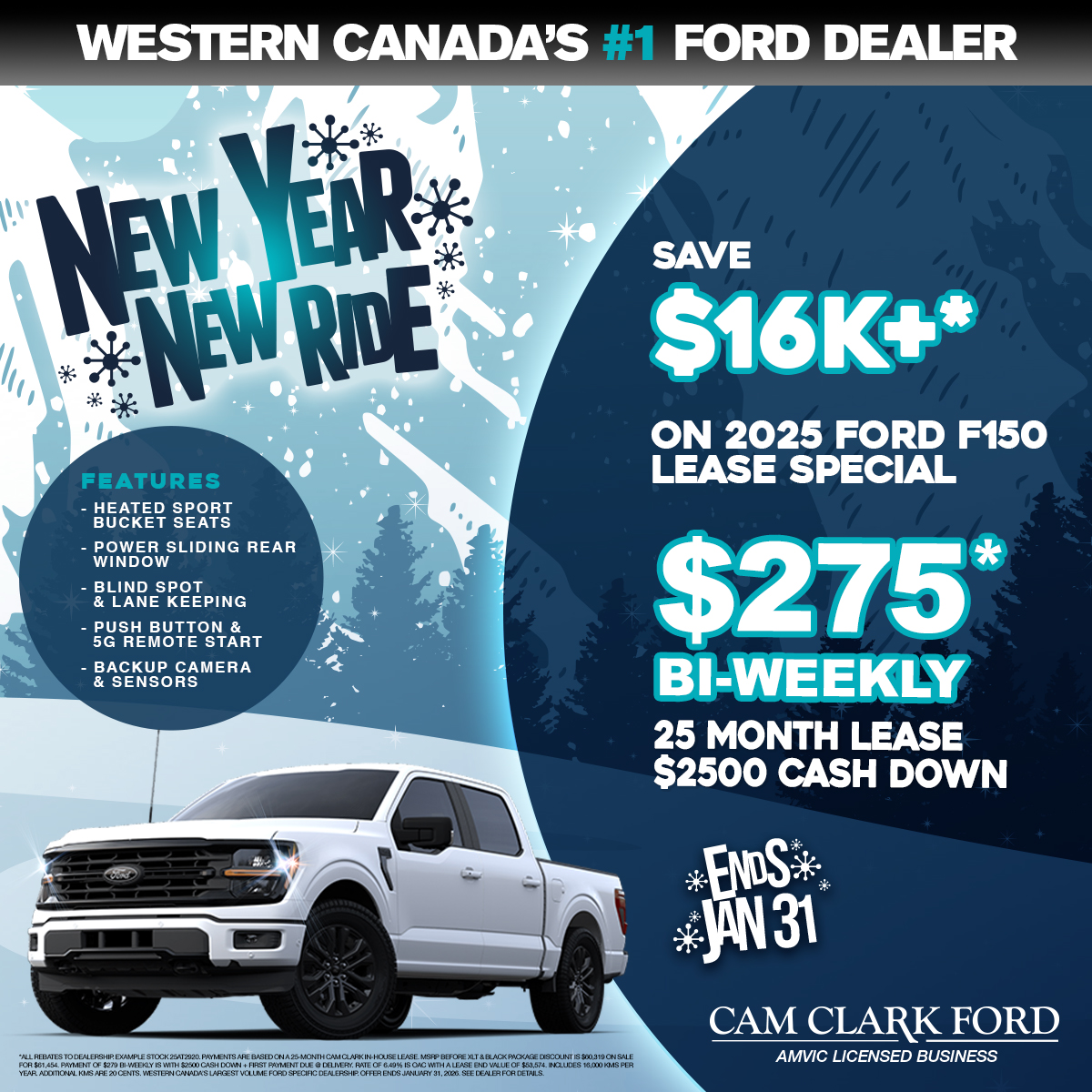 Save over $16,000 on a 2025 Ford F150 XLT Black Package!