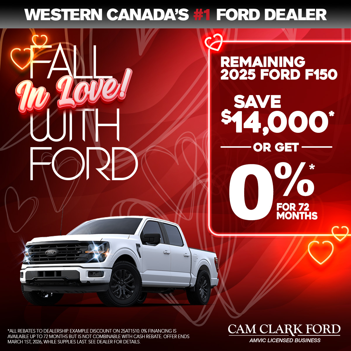 Save $14,000* on the Remaining 2025 Ford F150!