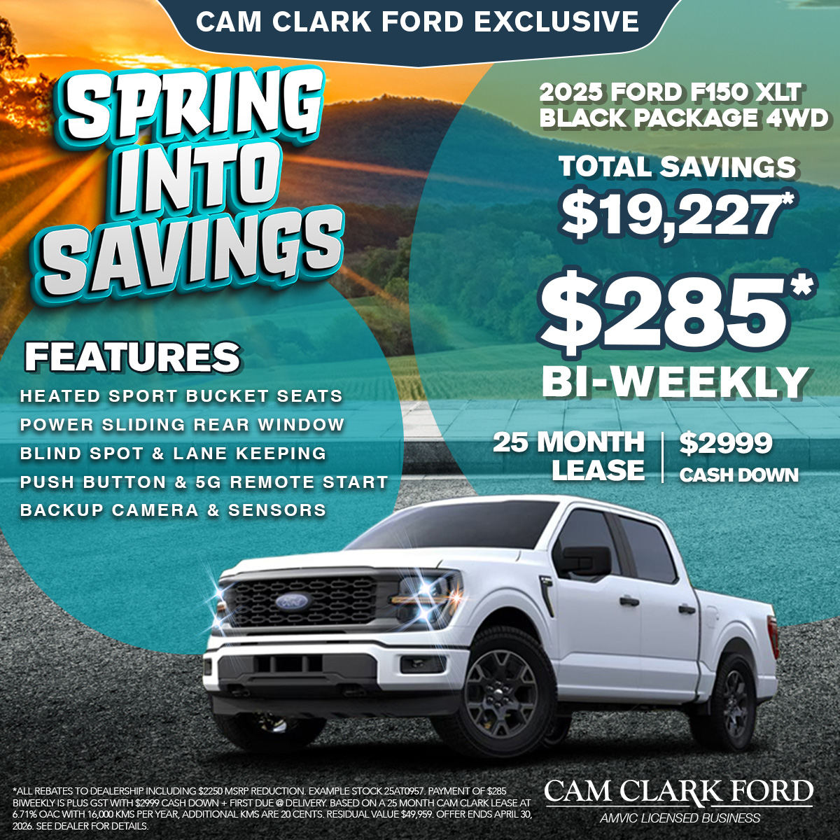 Save over $19,000* on the Remaining 2025 Ford F150 XLT!