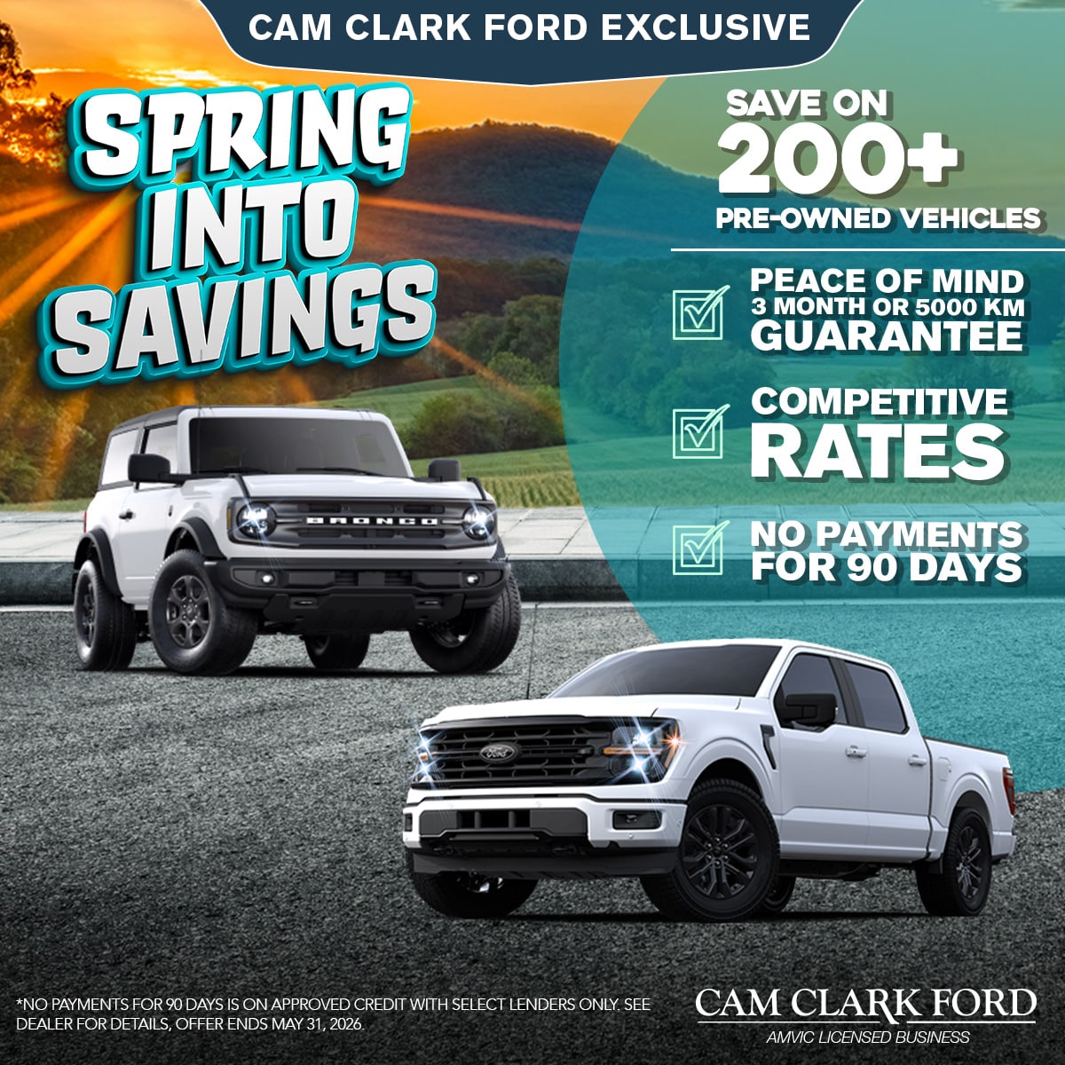 NO Payments for 90 Days!