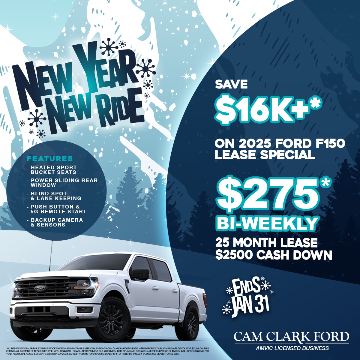 Save over $16,000 on a 2025 Ford F150 XLT Black Package!