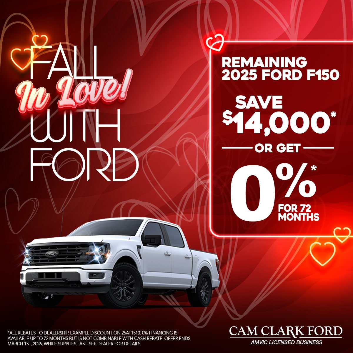 Save $14,000* on the Remaining 2025 Ford F150!