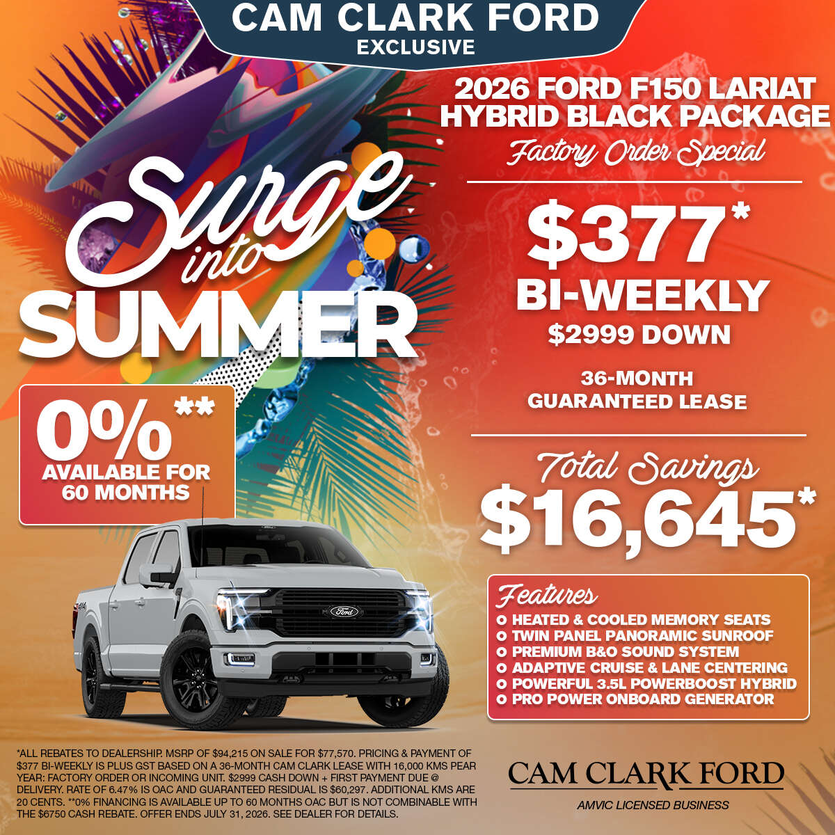 Save over $16,000 on a 2026 Ford F150 Lariat Hybrid!