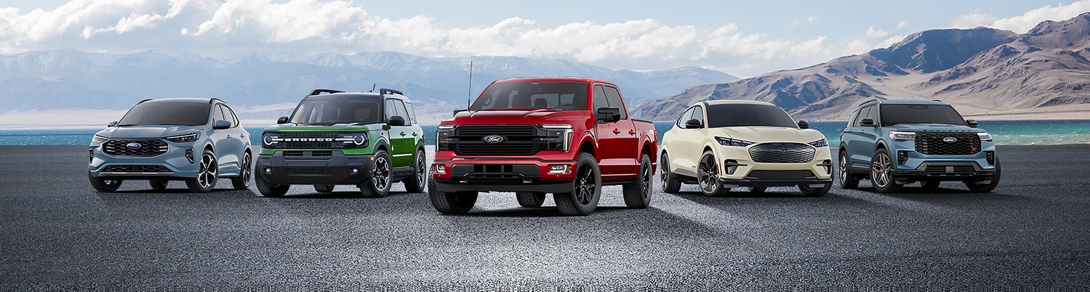 Several Ford Employee vehicles parked next to each other