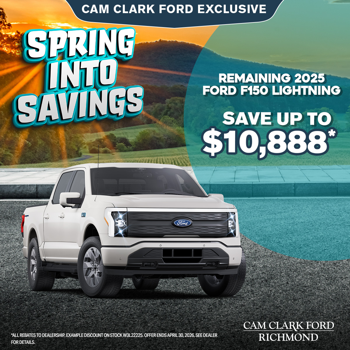 Save up to $10,888* on a 2025 Ford F150 Lightning!