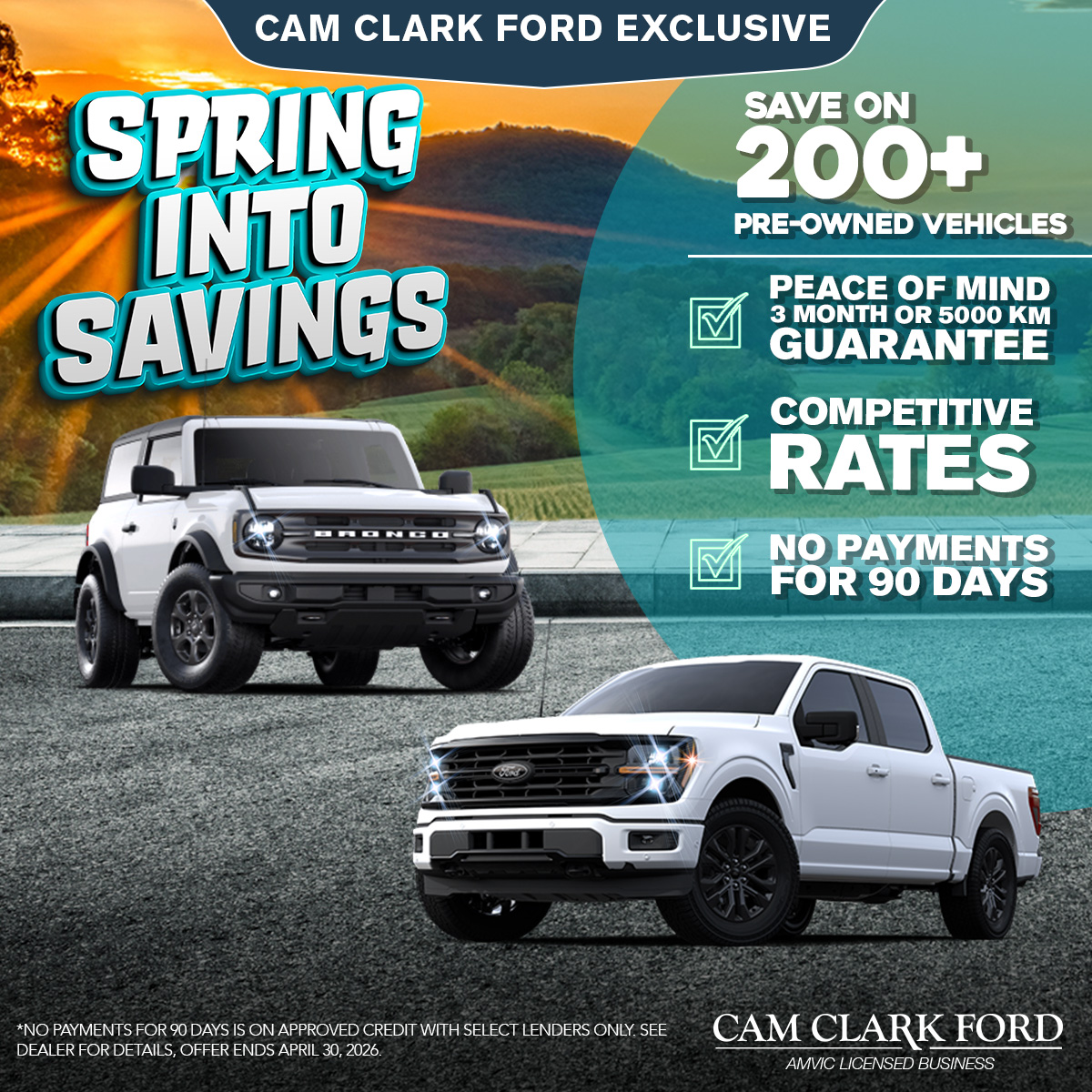 NO Payments for 90 Days!