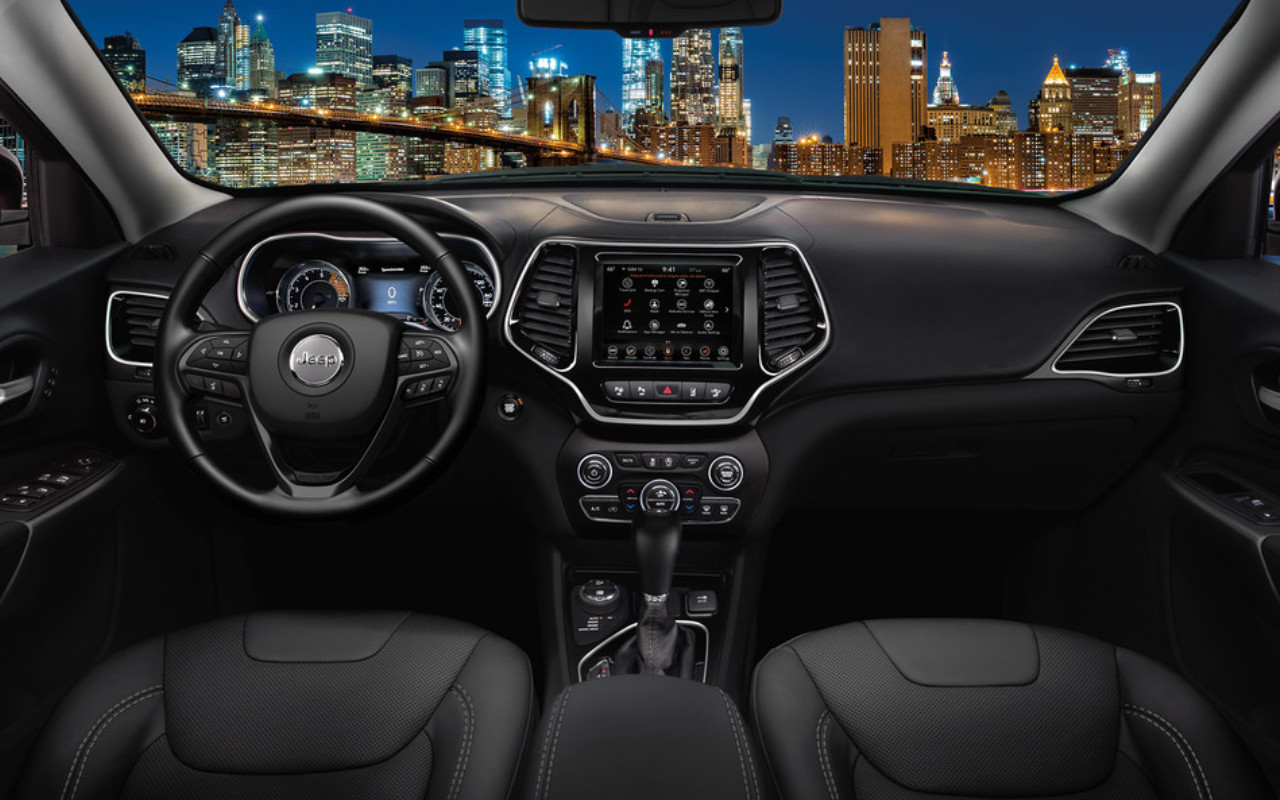 dashboard view of a 2023 Jeep Cherokee