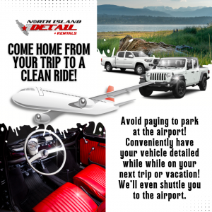 Service Fly and Clean Airport Parking Shuttle Uber Drive Airport Comox Valley Dodge Courtenay BC British Columbia Campbell River Powell River Port Alberni Nanaimo