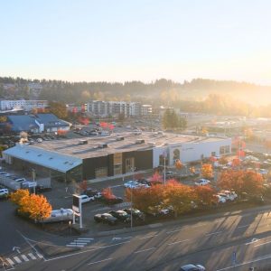 drone building photo of Comox valley dodge, courtenay BC