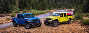 2024 Jeep Gladiator Pickup Trucks on a rough terrain