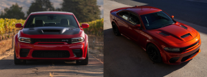 top and front view of the 2023 Dodge Charger