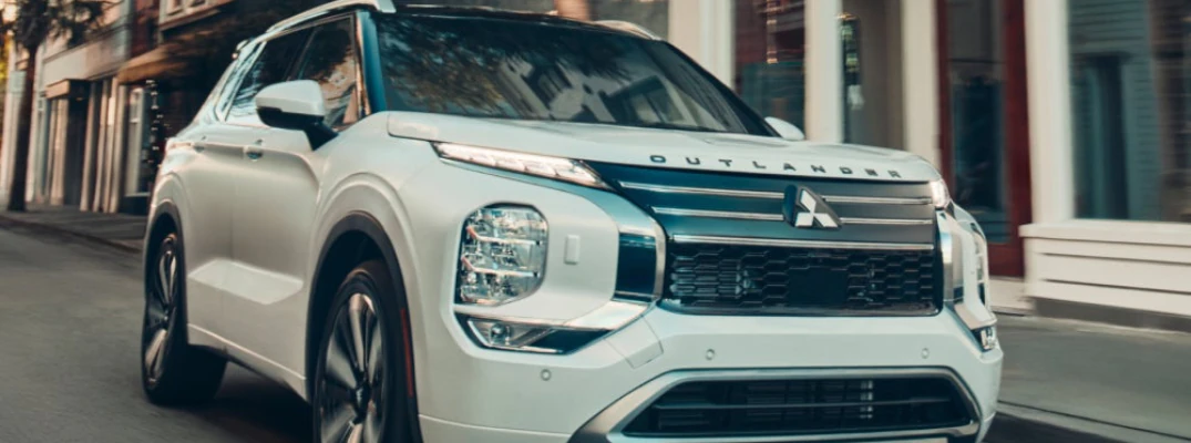 2026 Mitsubishi Outlander driving in the city