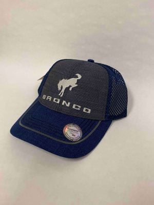 Blue & Charcoal Bronco Hat