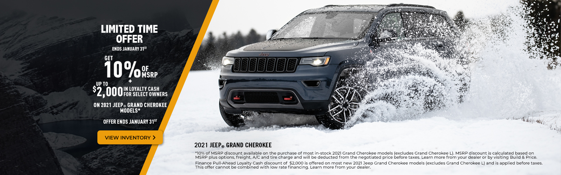 2021 Jeep Grand Cherokee Promotional Banner