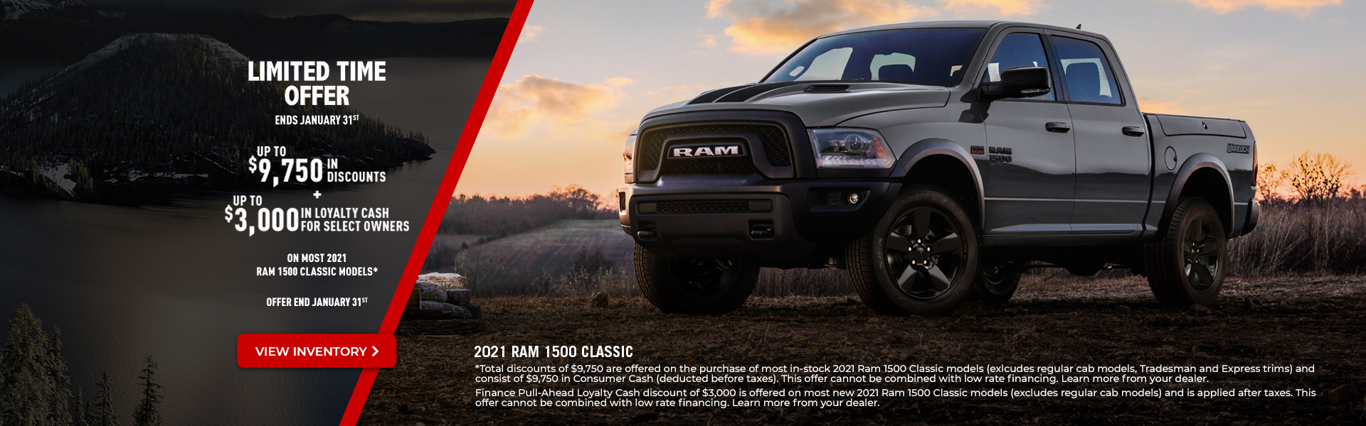 2021 RAM 1500 Classic Promotional Banner