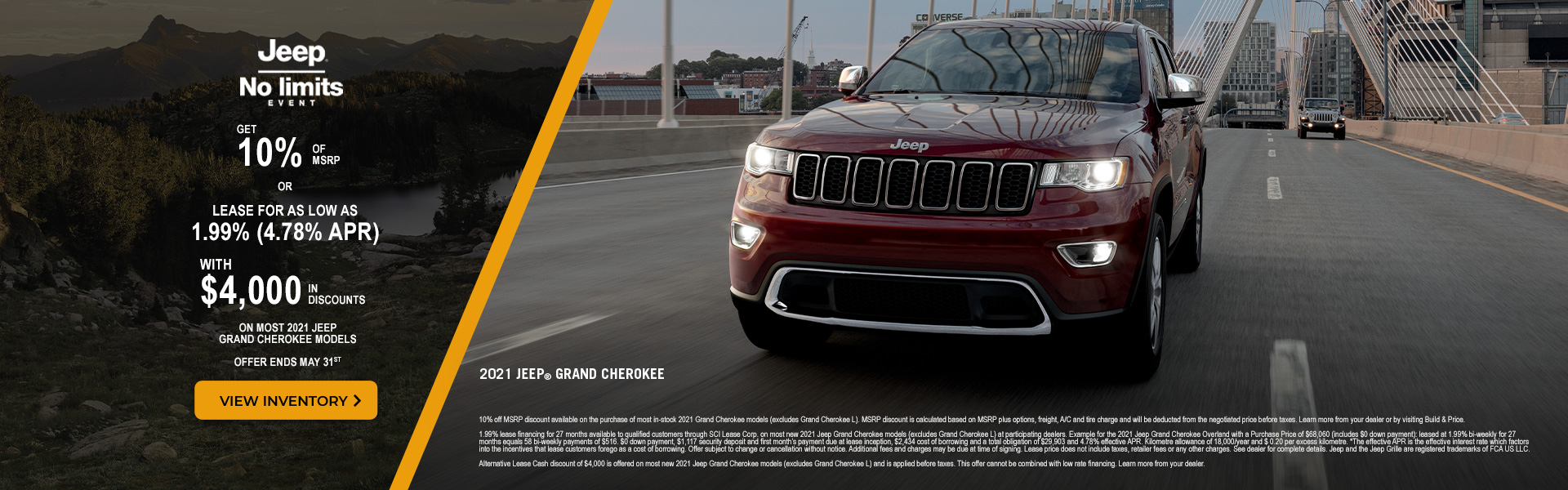 2022 Jeep Grand Cherokee Promotional Banner