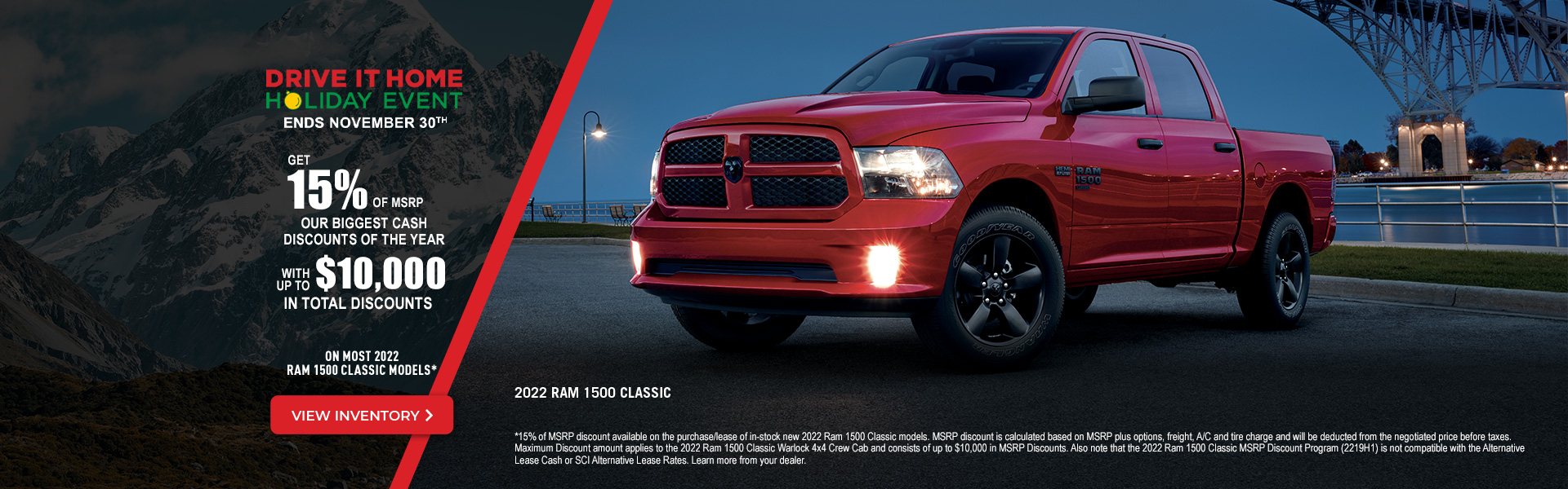 2022 RAM 1500 Classic Nov Mid-Month Offer