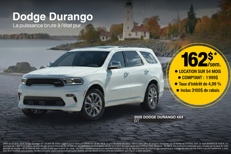 2026 Dodge Durango 4X4 GT