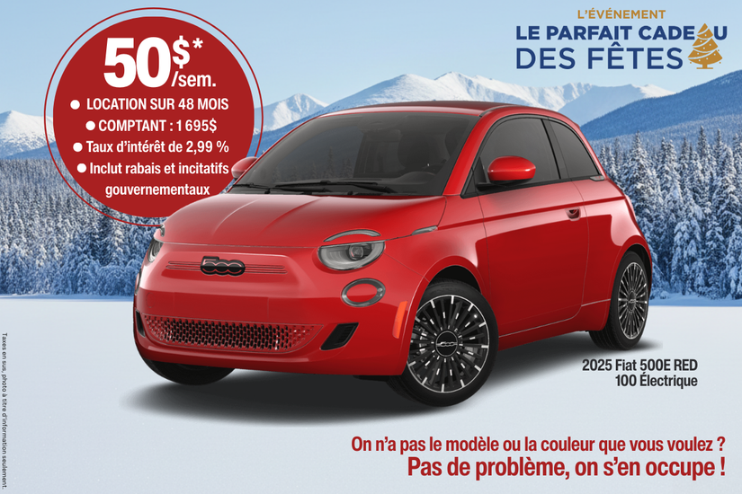 2025 Fiat 500E 100% Électrique