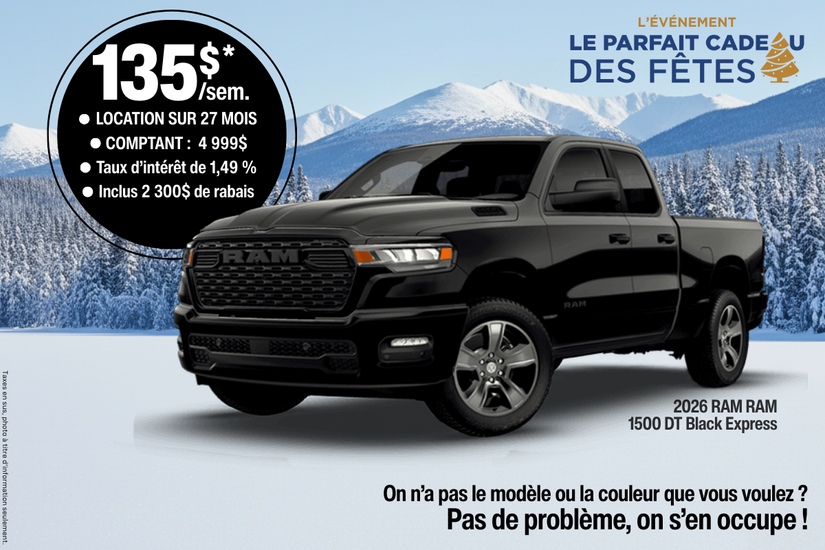 2026 Ram 1500 DT 4X4 Black Express