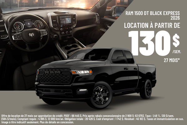 2026 RAM 1500 DT Black Express