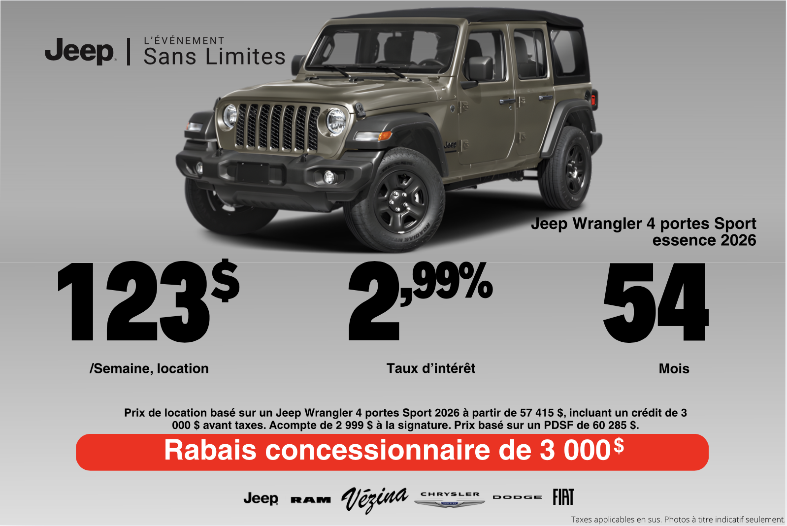 2026 Jeep Wrangler Sport (4 Portes)