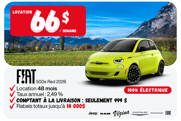 2026 Fiat 500 Red