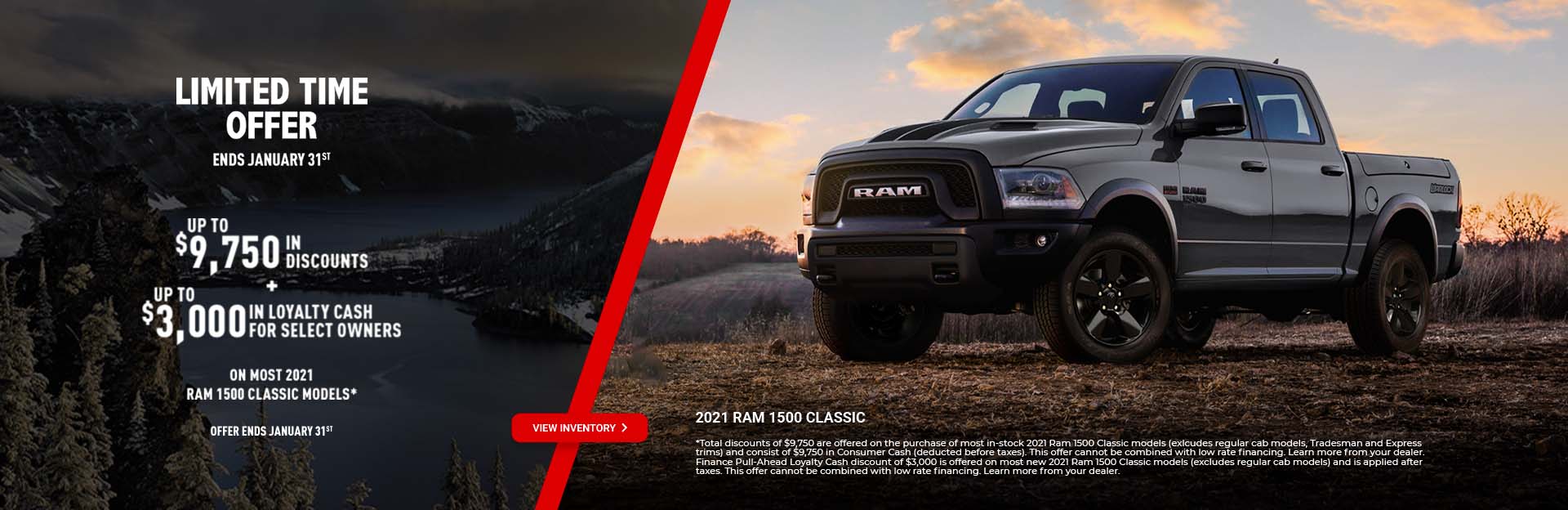 2021 RAM 1500 Classic Promotional Banner