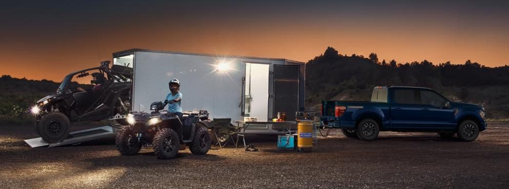2026 Ford F-150 towing atvs