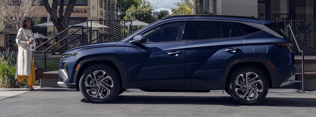 A 2026 Hyundai Tucson from the side.