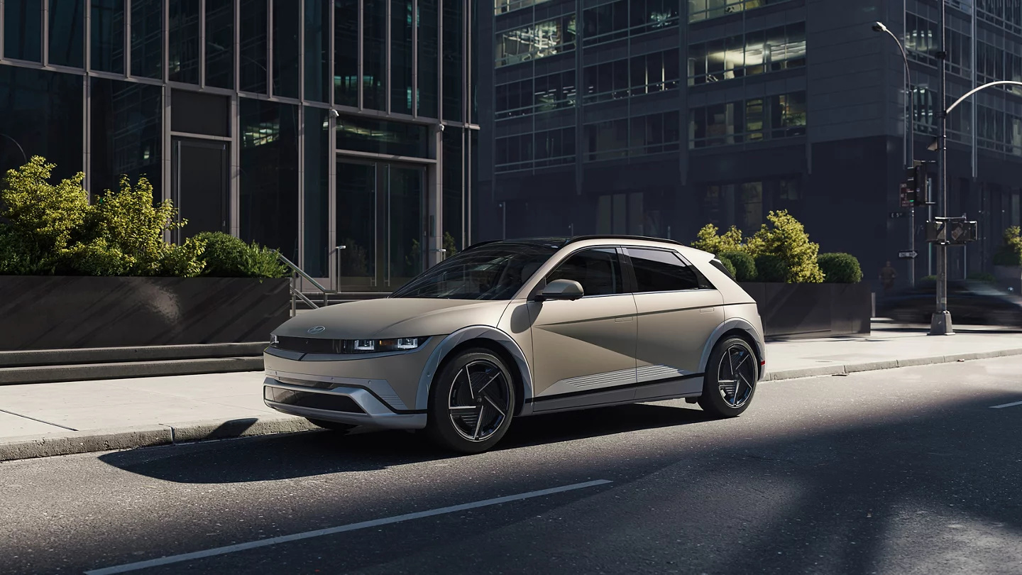 2025 IONIQ 5 parked in the city