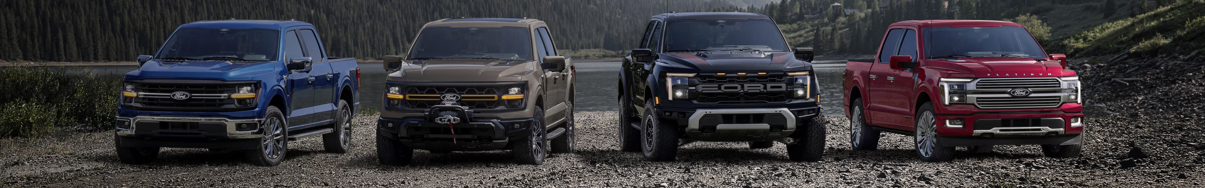 2025 Ford F-150 vehicles next to each other