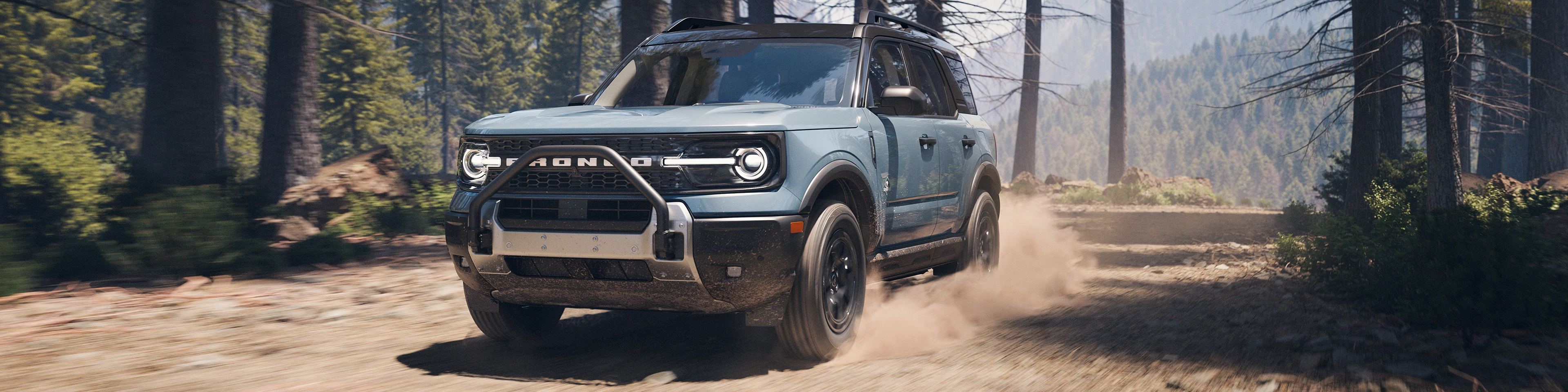 2025 Bronco Sport driving on dirt road