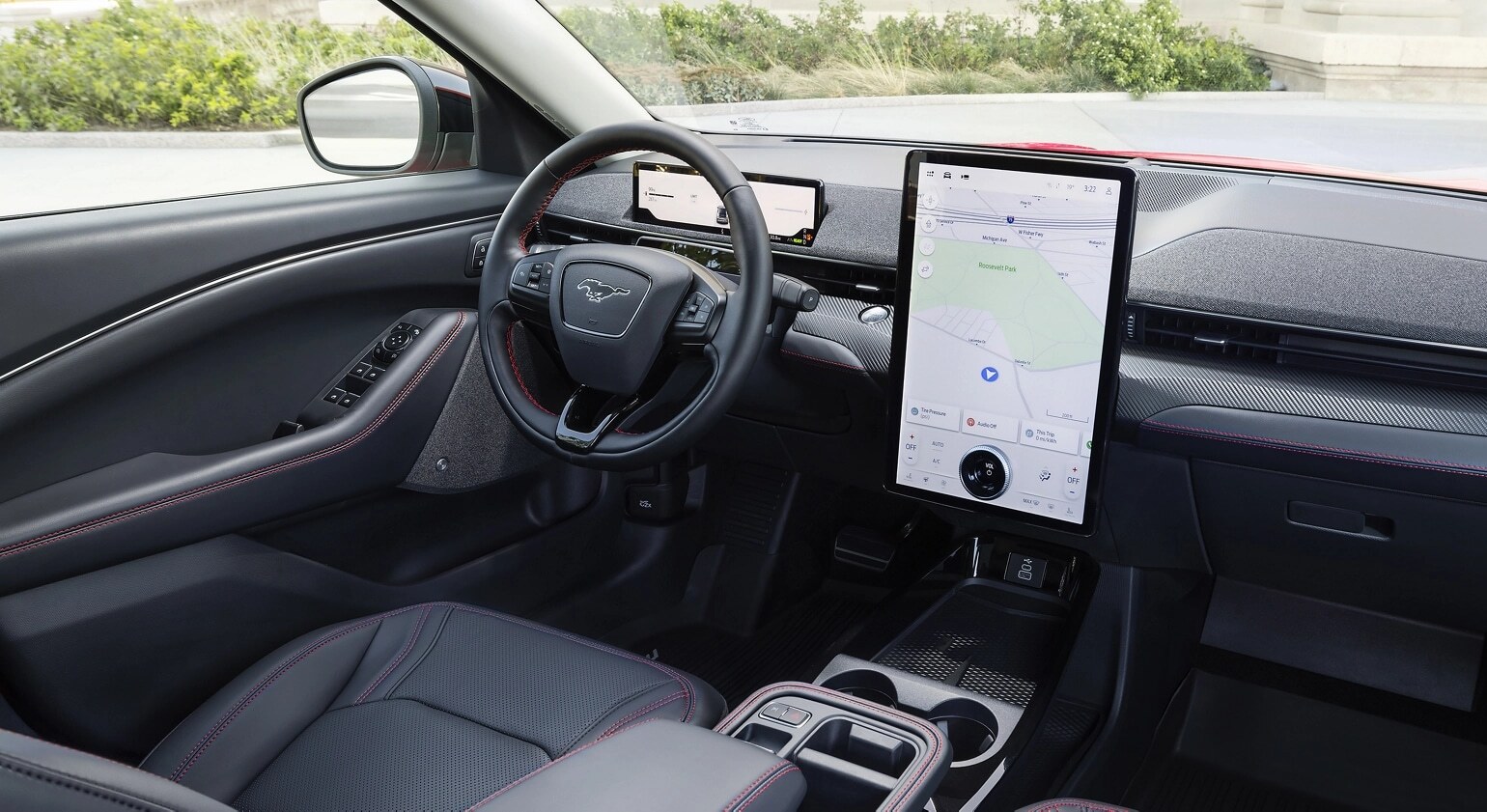2025 Ford Mustang Mach-E driver's seat and controls