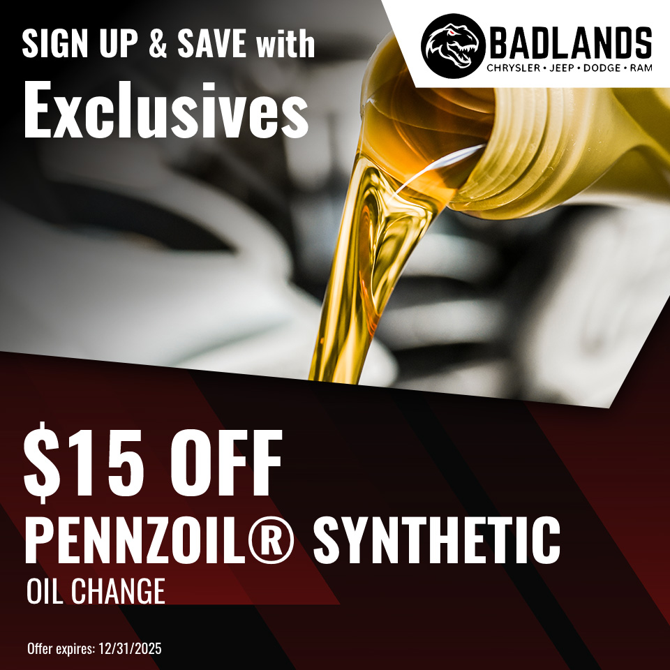 $15 off Pennzoil Synthetic Oil Change