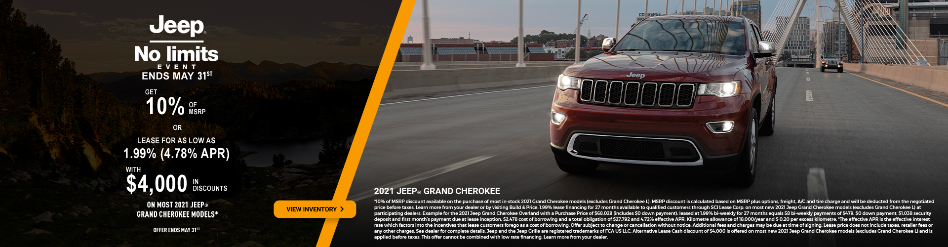 2022 Jeep Grand Cherokee Promotional Banner