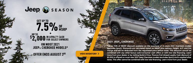 2021 Jeep Cherokee Promotional Banner