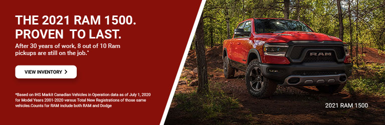 2021 RAM 1500 Promotional Banner